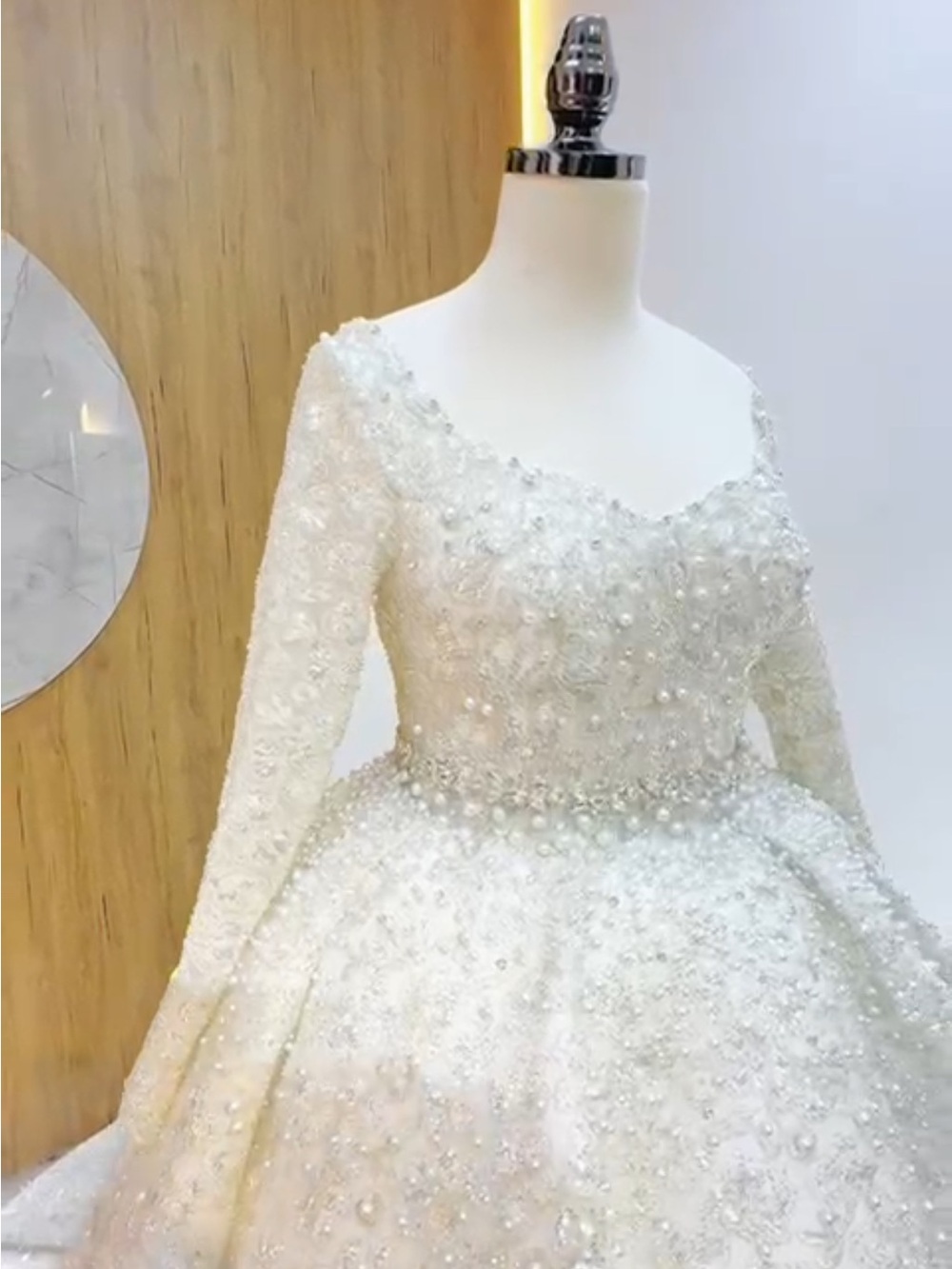 WEDDING DRESS beaded with diamond stitched belt worn once